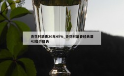 杏花村清香20年45%_杏花村清香经典酒42度价格表
